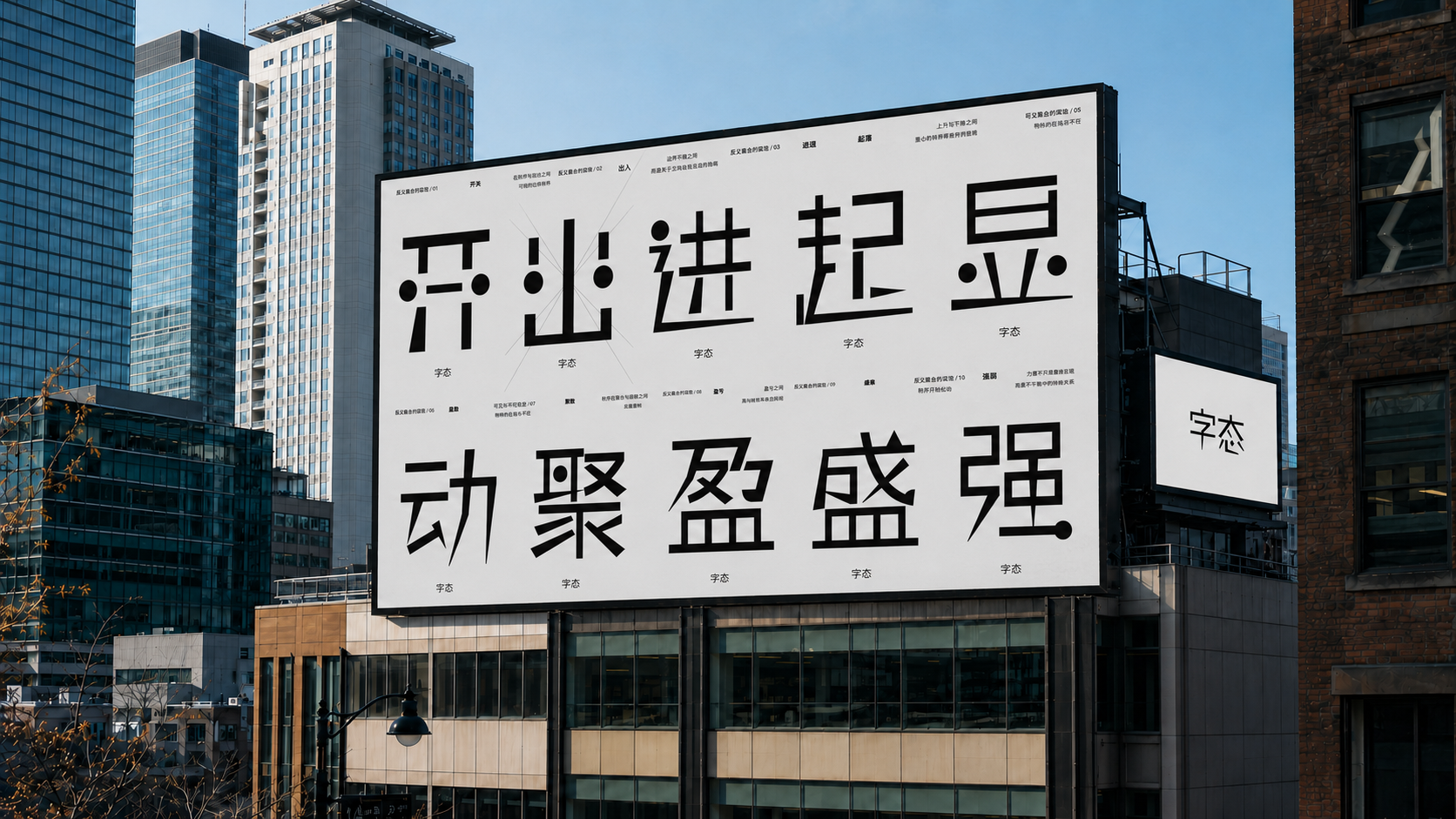 字态项目横向展示
